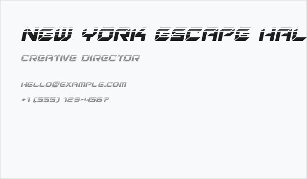 New York Escape Halftone Italic Business Card