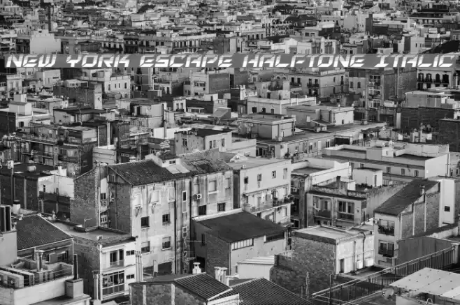 New York Escape Halftone Italic Font examples