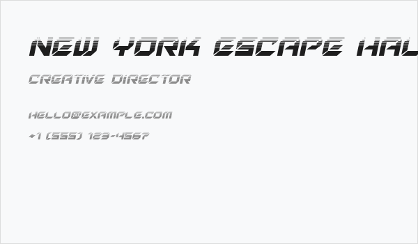 New York Escape Halftone Italic Business Card