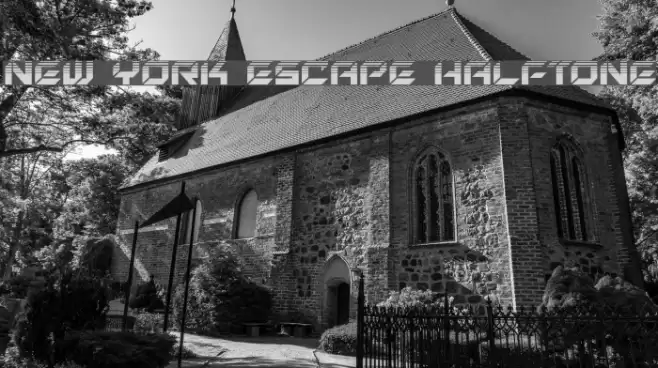 New York Escape Halftone Font examples