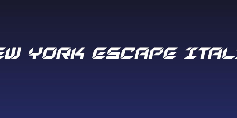 New York Escape Italic Social Header