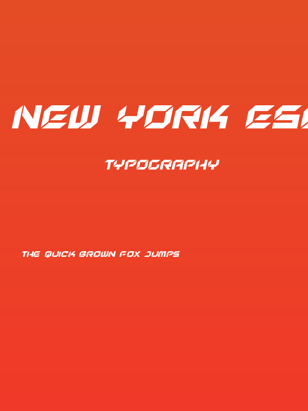 New York Escape Italic Poster