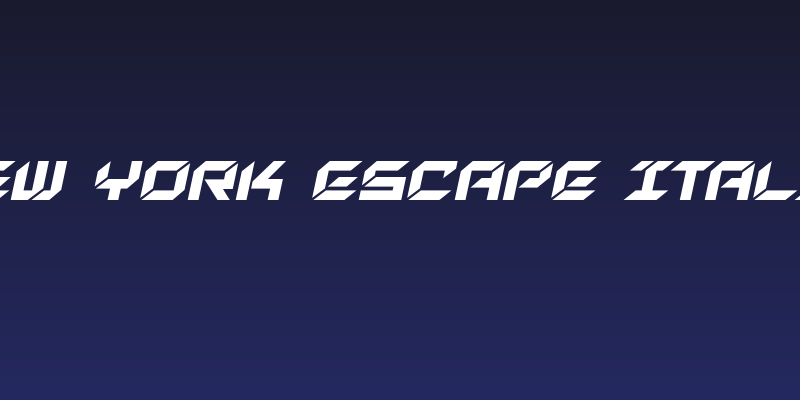 New York Escape Italic Social Header