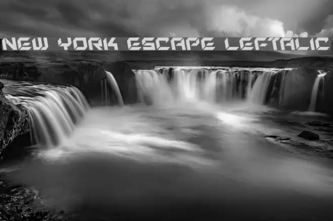 New York Escape Leftalic Font examples