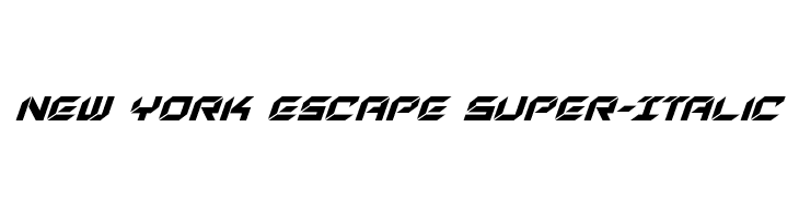 New York Escape Super-Italic  les polices de caractères gratuit tlcharger