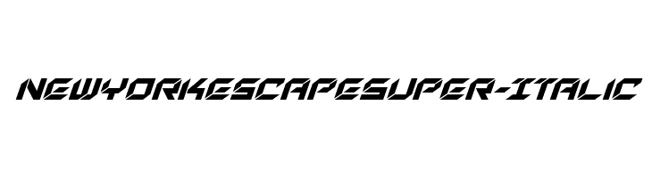 New York Escape Super-Italic  Free Fonts Download