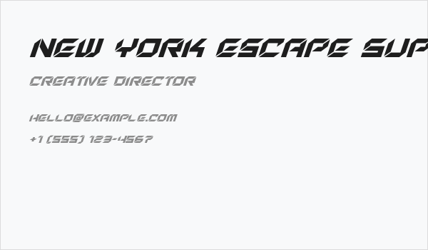 New York Escape Super-Italic Business Card