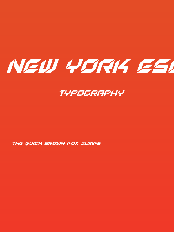 New York Escape Super-Italic Poster