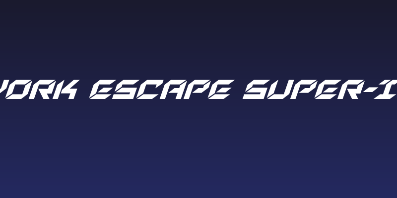 New York Escape Super-Italic Social Header