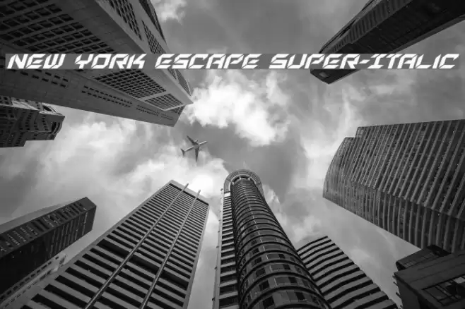 New York Escape Super-Italic Font examples