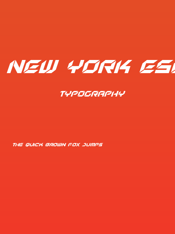 New York Escape Super-Italic Poster