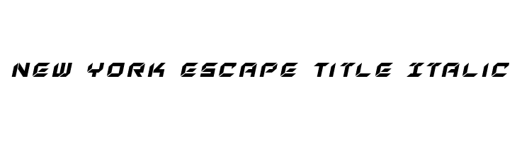 New York Escape Title Italic  font caratteri gratis