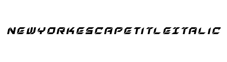 New York Escape Title Italic  font caratteri gratis
