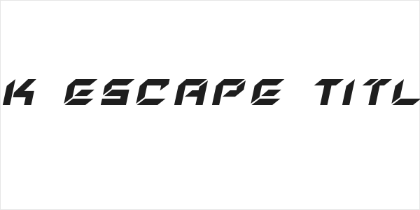 New York Escape Title Italic Logo