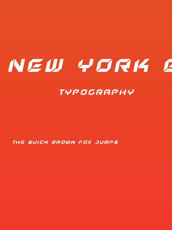 New York Escape Title Italic Poster