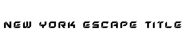 New York Escape Title  Frei Schriftart Herunterladen