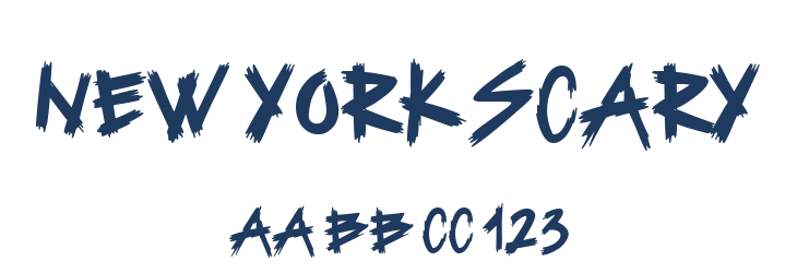 New York Scary Font Preview