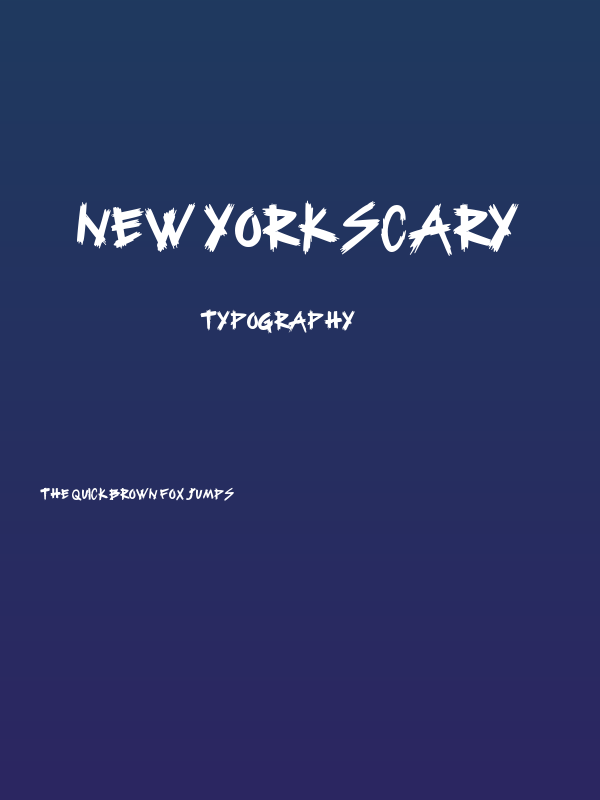 New York Scary Poster
