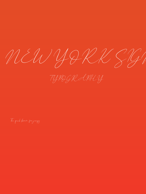 New York Signature Italic Poster