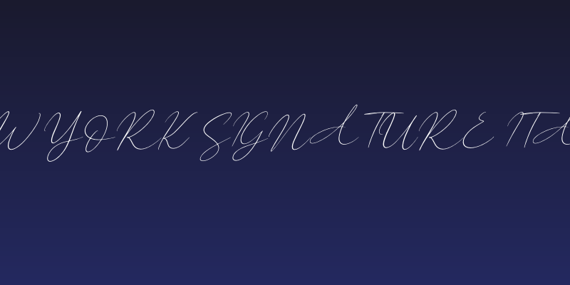 New York Signature Italic Social Header