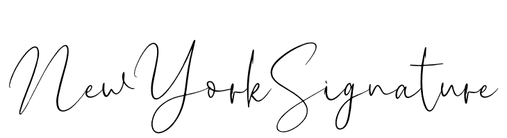 New York Signature  Frei Schriftart Herunterladen