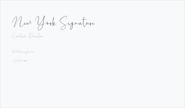 New York Signature Business Card