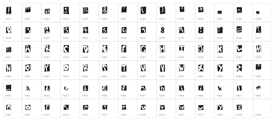 New York StatementRegular Character Map