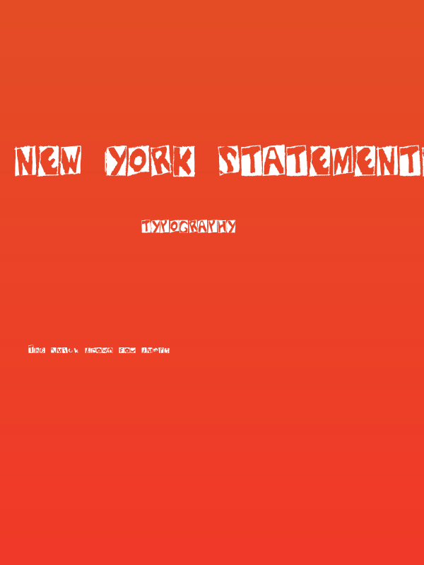New York StatementRegular Poster