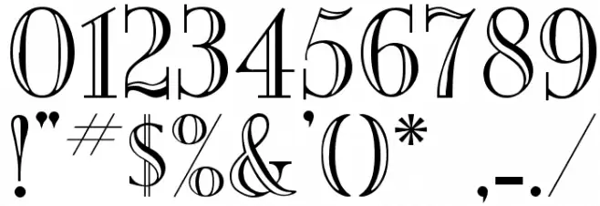 New Yorker Engraved Font OTHER CHARS