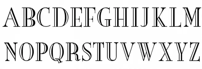 New Yorker Engraved خط أحرف كبيرة