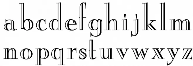 New Yorker Engraved Font LOWERCASE