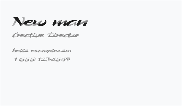 New man Business Card