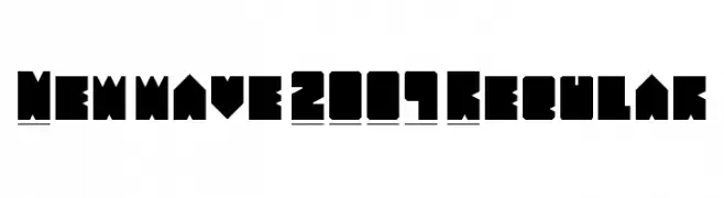 New wave 2009 Regular  font caratteri gratis