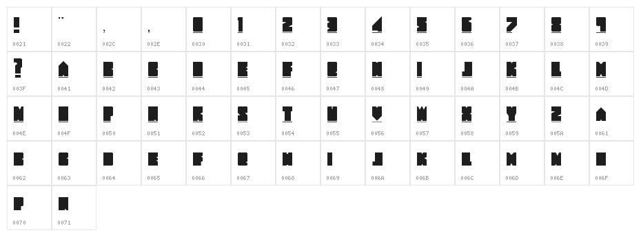 New wave 2009 Regular Character Map