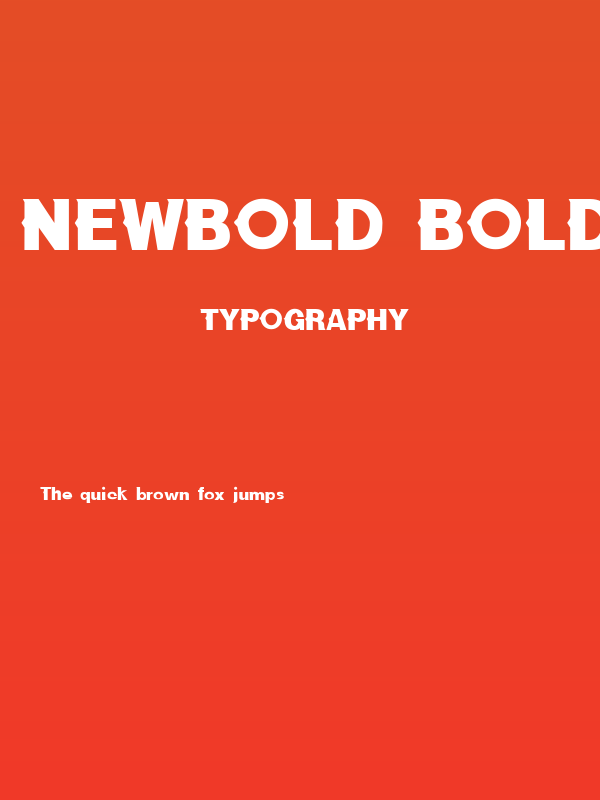 NewBold Bold Poster