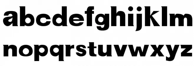NewBold Bold Schriftart Kleinbuchstaben