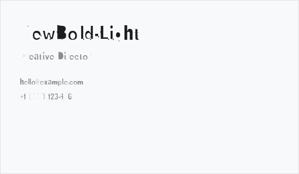NewBold-Light Business Card