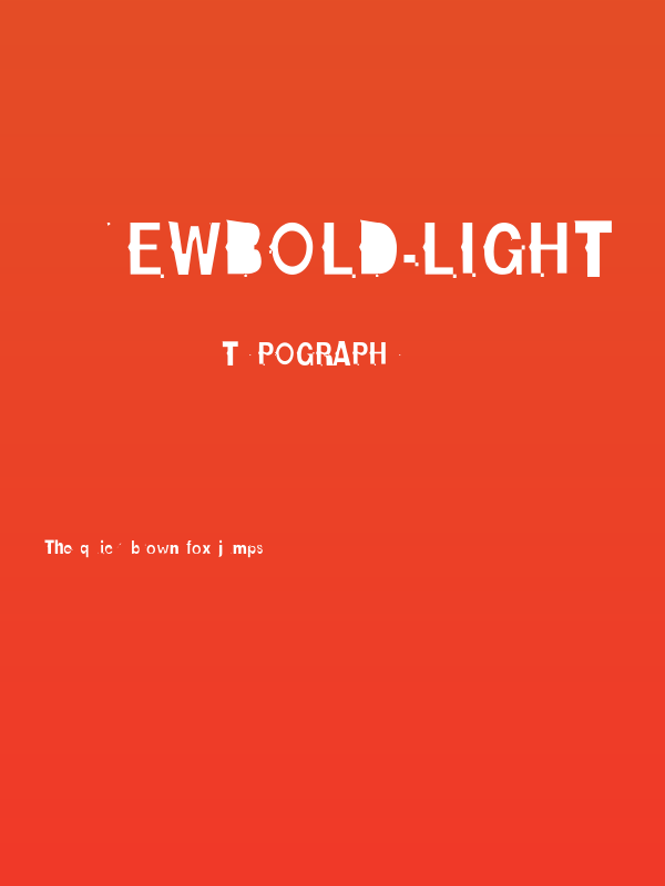 NewBold-Light Poster