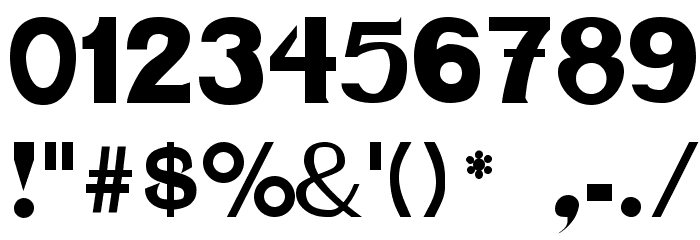 NewBold Font OTHER CHARS