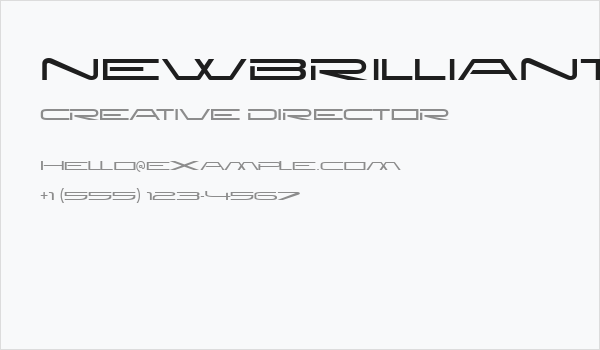 NewBrilliant-Regular Business Card