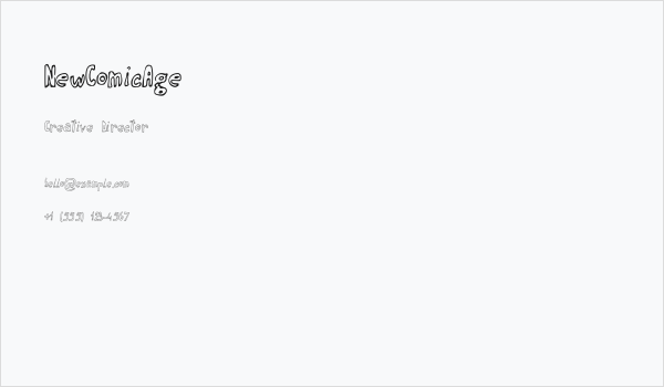 NewComicAge Business Card