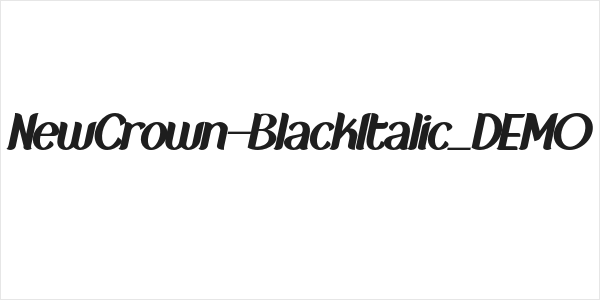 NewCrown-BlackItalic_DEMO Logo