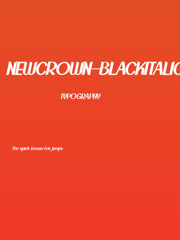NewCrown-BlackItalic_DEMO Poster