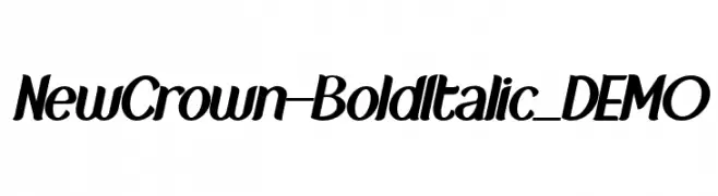 NewCrown-BoldItalic_DEMO  font caratteri gratis