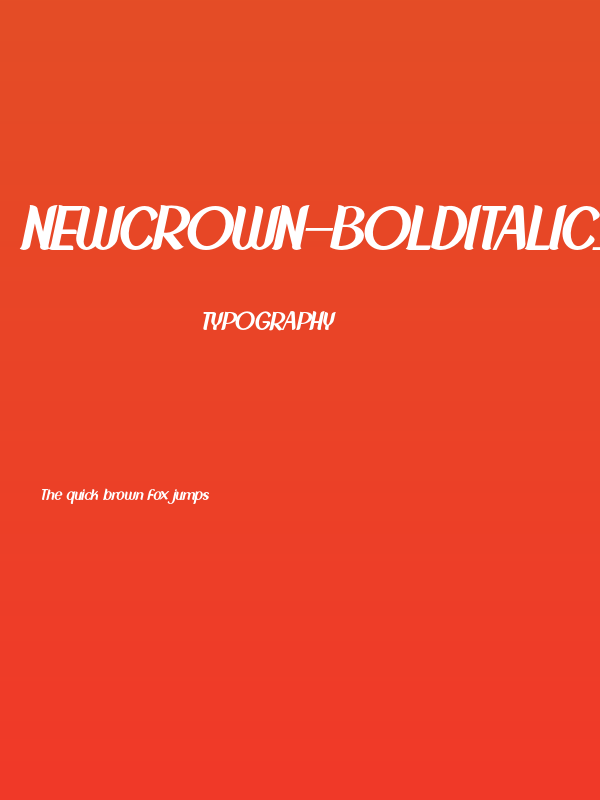 NewCrown-BoldItalic_DEMO Poster