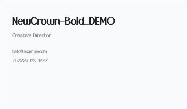 NewCrown-Bold_DEMO Business Card