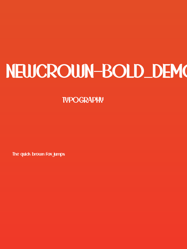 NewCrown-Bold_DEMO Poster