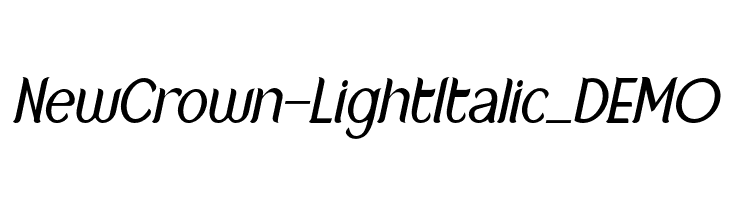 NewCrown-LightItalic_DEMO  フリーフォントのダウンロード