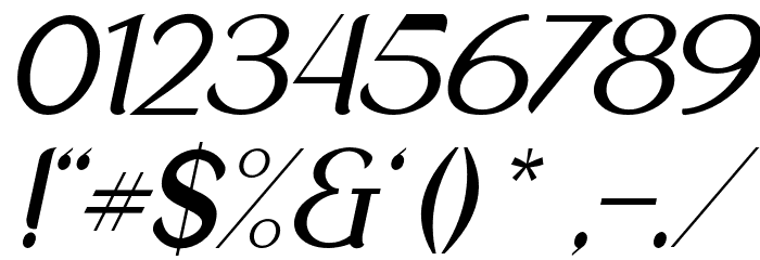 NewCrown-LightItalic_DEMO Font OTHER CHARS