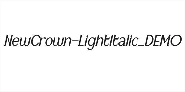 NewCrown-LightItalic_DEMO Logo